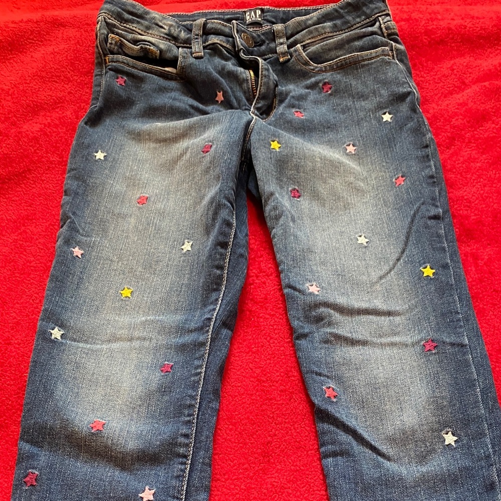 Size: 12, high wasted, little colorful stars are embroidered